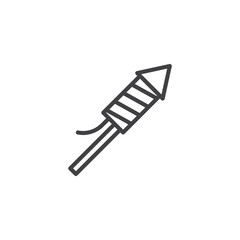 Firework rocket line icon