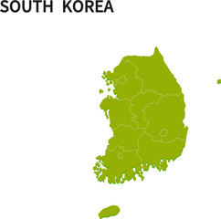 韓国/SOUTH KOREAの地域区分イラスト