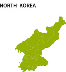 Obraz premium 北朝鮮/NORTH KOREAの地域区分イラスト