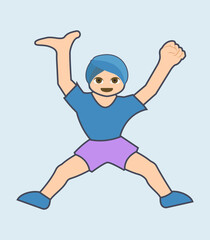 jumping person in the air