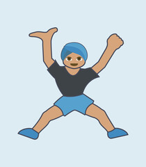 jumping person in the air