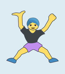 jumping person in the air