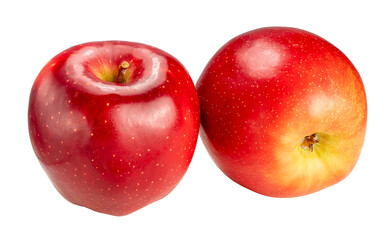 Red apple or Oirase Jappaness big apple on white background, Big Red apple PNG file.