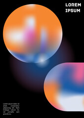 Vector Gradient Colorful Cover. Holographic Abstract Background Poster Design Template.