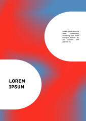 Vector Gradient Colorful Cover. Holographic Abstract Background Poster Design Template.