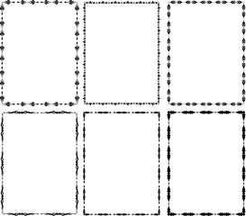 vector frames black on a white background