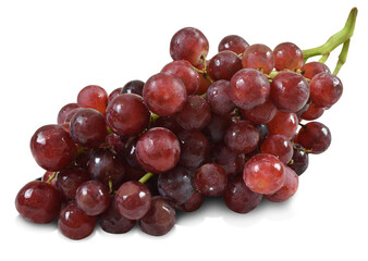 Fresh Red Grapes Isolated from the Background