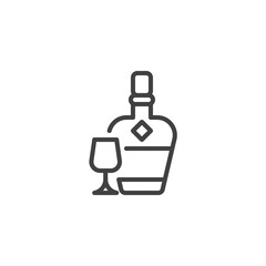 Chinese baijiu bottle line icon