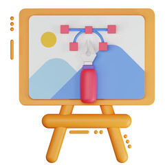 3d vector canvas illustration
