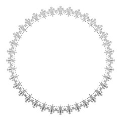 イラスト素材: レトロ、アンティーク、ビンテージのシルバーメタリックのフレーム。銀色の飾り罫オーナメント