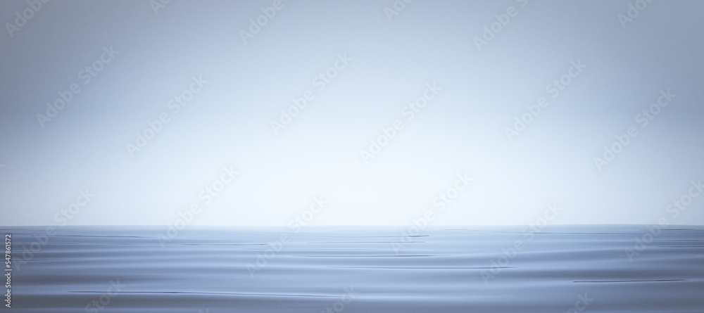 Aufkleber abstract image of wide blue water background with mock up place. 3d rendering.