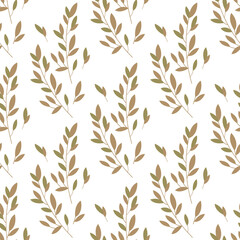Eucalyptus branch seamless vector pattern. Great for printing on fabric and paper.