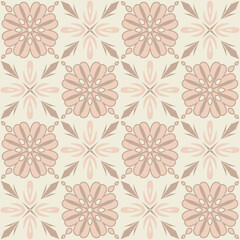 Spanish ceramic tile gentle pastel color, beige pink monochrome