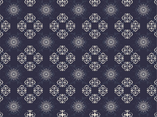 navy moroccan islamic seamless pattern background