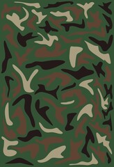 Military camouflage seamless pattern. Camouflage seamless pattern, woodland military design, army uniform clothing, hunting and fishing wear style, soldier material, brutal fashion. 