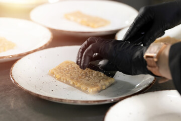 Cut of quince jelly