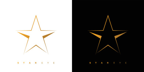 Modern and sophisticated star eye logo design