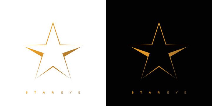 Modern and sophisticated star eye logo design