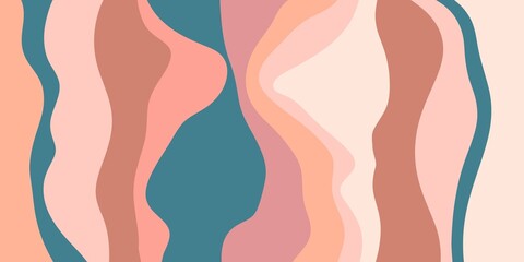 Artistic simple abstract illustration: colored stripes (hand drawn) on the background