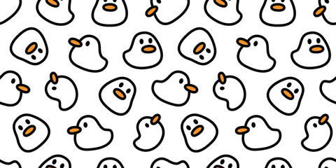 duck seamless pattern rubber duck shower bathroom bird chicken vector cartoon pet scarf isolated gift wrapping paper animal tile wallpaper repeat background doodle illustration design