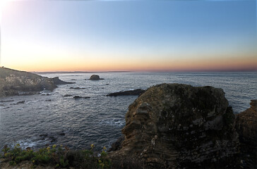 Seascape on a rocky coast
