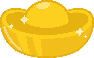 China gold bar money or Chinese gold Ingot cartoon