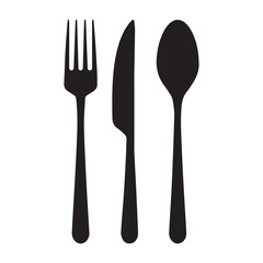 Fork knife and spoon icon logo, icon, symbol, signs