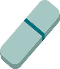 Eraser eraser.  illustration in a flat style.
