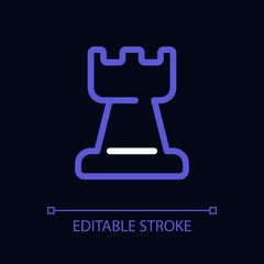 Business strategy pixel perfect color linear ui icon for dark theme. Corporate tactic. Outline isolated user interface pictogram. GUI, UX design for night mode. Editable stroke. Arial font used