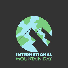 International Mountain Day design Element