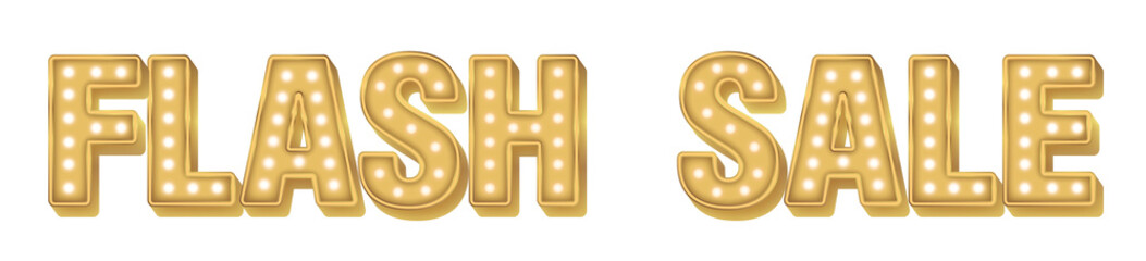 Word Gold Bulb Light Flash Sale