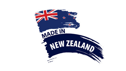 Obraz na płótnie Canvas New Zealand flag, vector illustration on a white background
