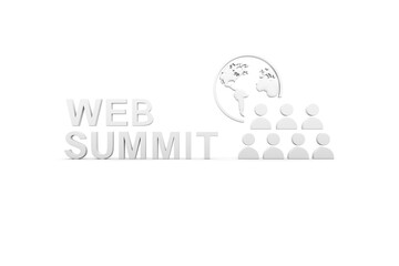 WEB SUMMIT concept white background 3d render illustration