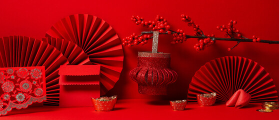 Concept of Happy Chinese new year or lunar new year