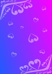 background with hearts illustration