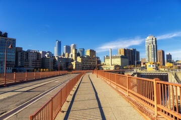Fototapeta na wymiar Minneapolis. Image of city of Minneapolis in the early morning.