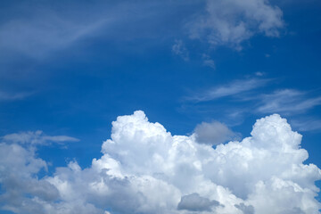 Naklejka na ściany i meble White clouds and blue sky for background 