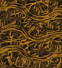 golden halftone chaotic connecting curved design