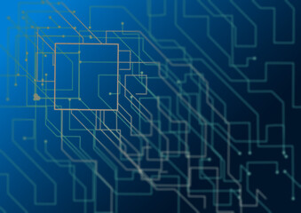 Abstract connected lines, dots, squares background. Technology and Science connection digital data. Big data tech