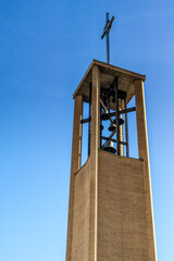 Bell Tower of Saint Olaf Catholic church in Minneapolis Minnesota.