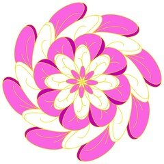 Mandala. Mandala flower cycle line, traditional beautiful mandala pattern, mandala pattern Flower lines.