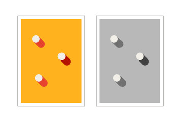 Bauhaus abstract vertical posters with three cylinders. 