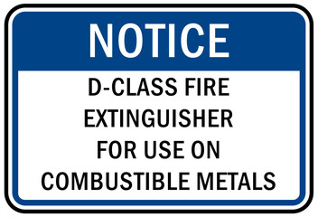 Fototapeta premium D-class fire extinguisher for use on combustible metal