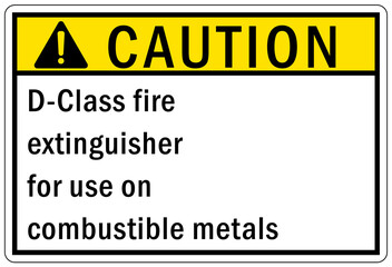 Fototapeta premium D-class fire extinguisher for use on combustible metal