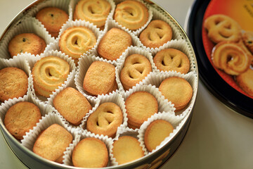 Delicious traditional butter cookies for eat