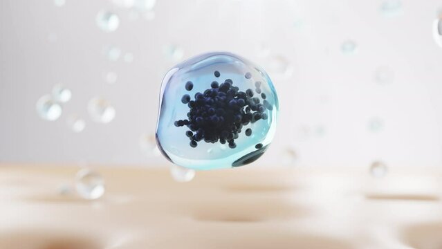 Animation blackhead treatments dissolve oil. blackhead removal. Animation cleansing foam, absorbing dirty skin. Water deep cleaning, concept skin care cosmetics solution. Cleansing foam absorbs skin.