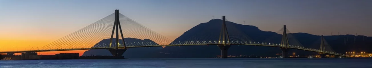Papier Peint photo Tower Bridge Rio - Antirio, Greece's most famous bridge