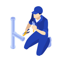 Isometric Plumber Fixing Composition