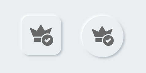 Original solid icon in neomorphic design style. Premium signs vector illustration.