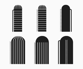 Silo vector icon symbol storage isolated on white background © Hunter Leader